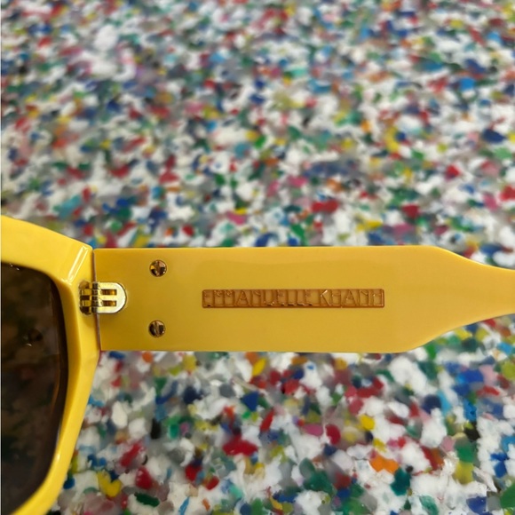 Emmanuelle Khanh EK SILENCIO Yellow Sunglasses With Case - Picture 4 of 6